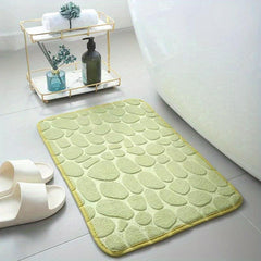 Memory Foam Bath Rug Cobblestone Bathroom Mat