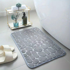 Memory Foam Bath Rug Cobblestone Bathroom Mat