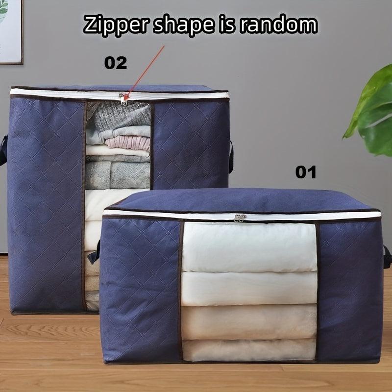 Large Capacity Clothes Storage Bag with Reinforced Handle and Sturdy Zipper