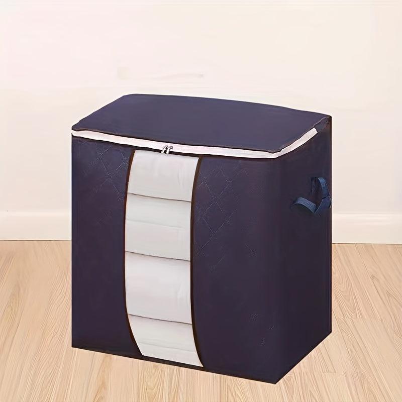 Large Capacity Clothes Storage Bag with Reinforced Handle and Sturdy Zipper