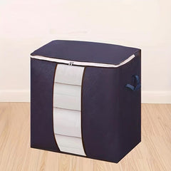 Large Capacity Clothes Storage Bag with Reinforced Handle and Sturdy Zipper
