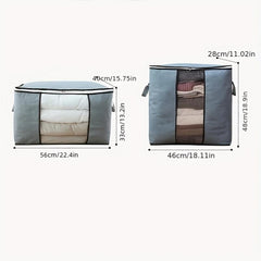 Large Capacity Clothes Storage Bag with Reinforced Handle and Sturdy Zipper