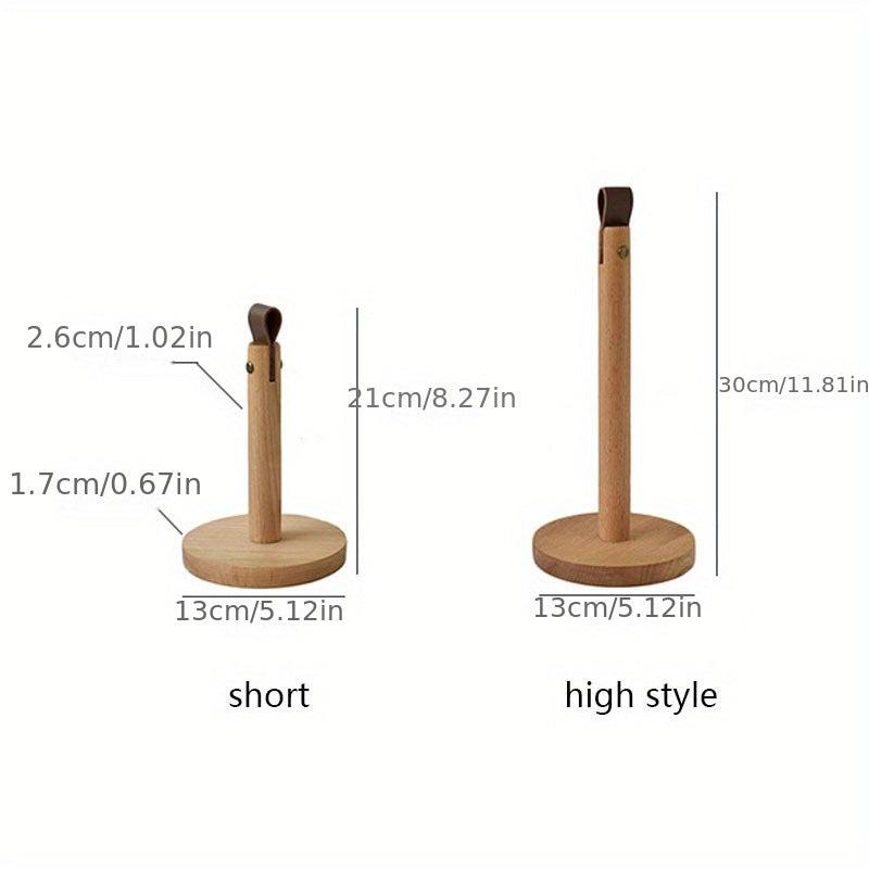 Wooden Paper Towel Holder for Countertop Kitchen & Bathroom