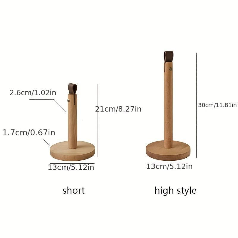 Wooden Paper Towel Holder for Countertop Kitchen & Bathroom