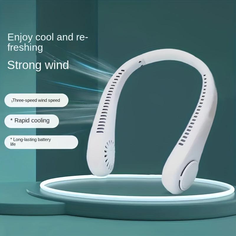 Portable Hanging Neck Fan USB Rechargeable Silent for Sports Office Home Use