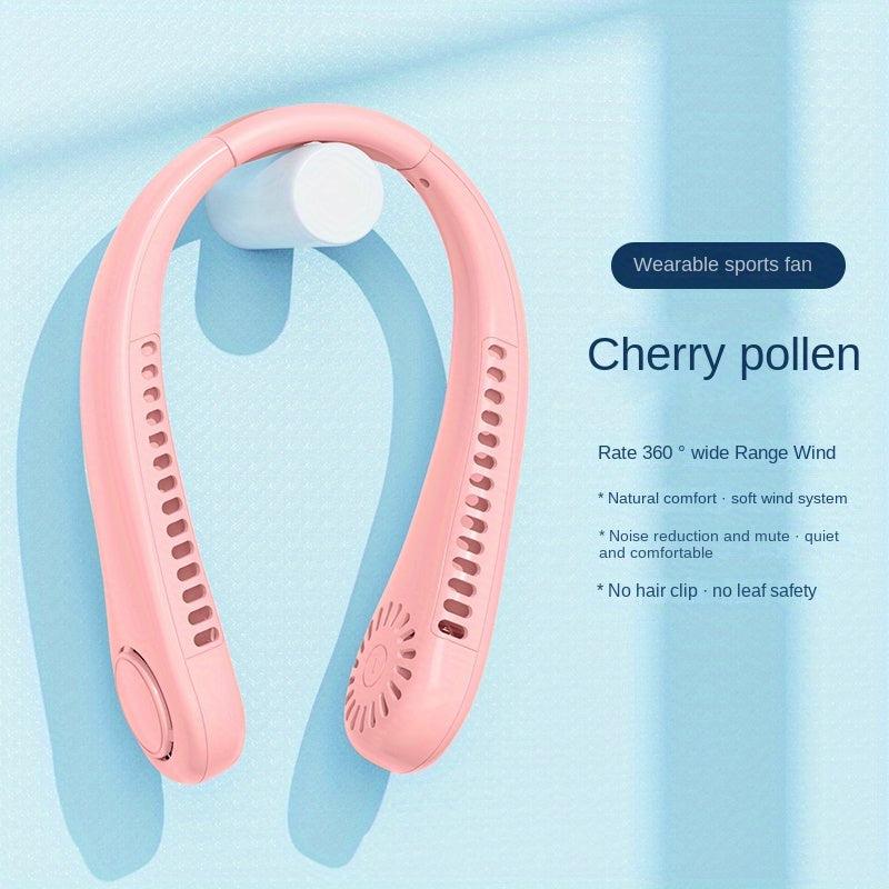 Portable Hanging Neck Fan USB Rechargeable Silent for Sports Office Home Use