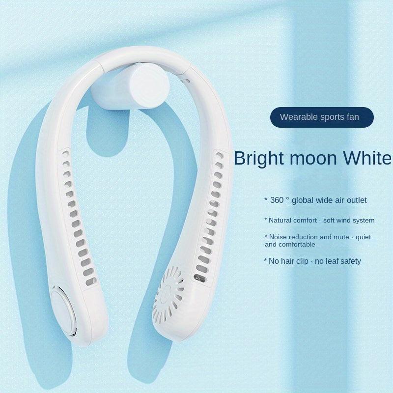 Portable Hanging Neck Fan USB Rechargeable Silent for Sports Office Home Use