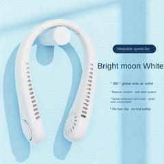 Portable Hanging Neck Fan USB Rechargeable Silent for Sports Office Home Use