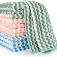 12 Bamboo Charcoal Kitchen Dish Towels - Fast Drying & Washable