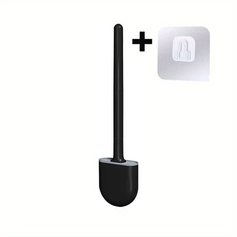 Mini Toilet Brush Cleaning Tool with Silicon Plastic Brush Head