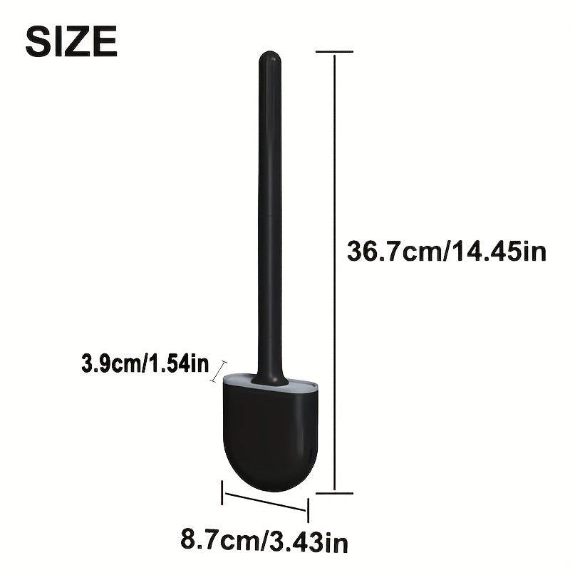 Mini Toilet Brush Cleaning Tool with Silicon Plastic Brush Head