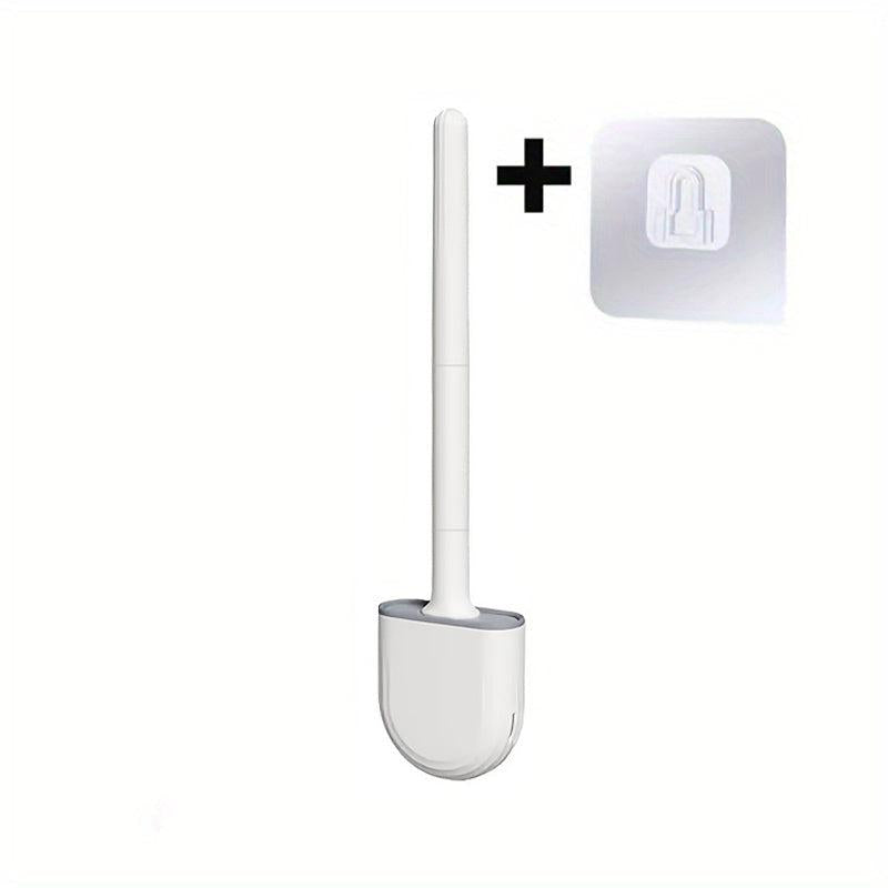 Mini Toilet Brush Cleaning Tool with Silicon Plastic Brush Head
