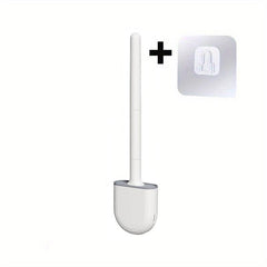 Mini Toilet Brush Cleaning Tool with Silicon Plastic Brush Head