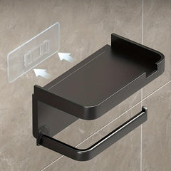 Toilet Paper Storage Rack Bathroom Wall Mounted Holder Stainless Steel Shelf