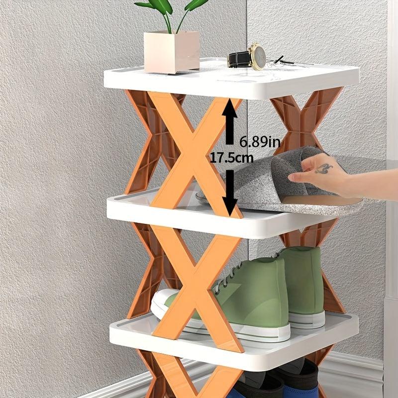 5 Layer X-Shaped Shoe Rack for Space Saving and Organizing Shoes
