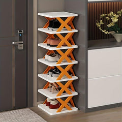 5 Layer X-Shaped Shoe Rack for Space Saving and Organizing Shoes