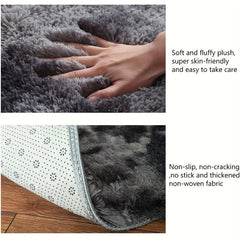 Soft Plush Area Rug Non-slip Fuzzy Shag Tie-Dyed Living Room Carpet