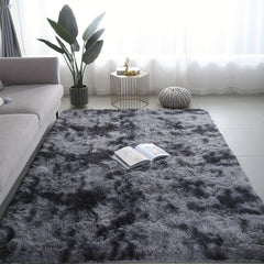 Soft Plush Area Rug Non-slip Fuzzy Shag Tie-Dyed Living Room Carpet