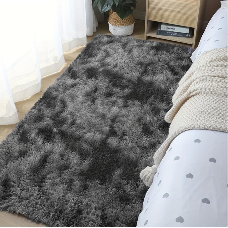 Soft Plush Area Rug Non-slip Fuzzy Shag Tie-Dyed Living Room Carpet
