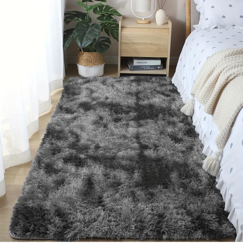 Soft Plush Area Rug Non-slip Fuzzy Shag Tie-Dyed Living Room Carpet