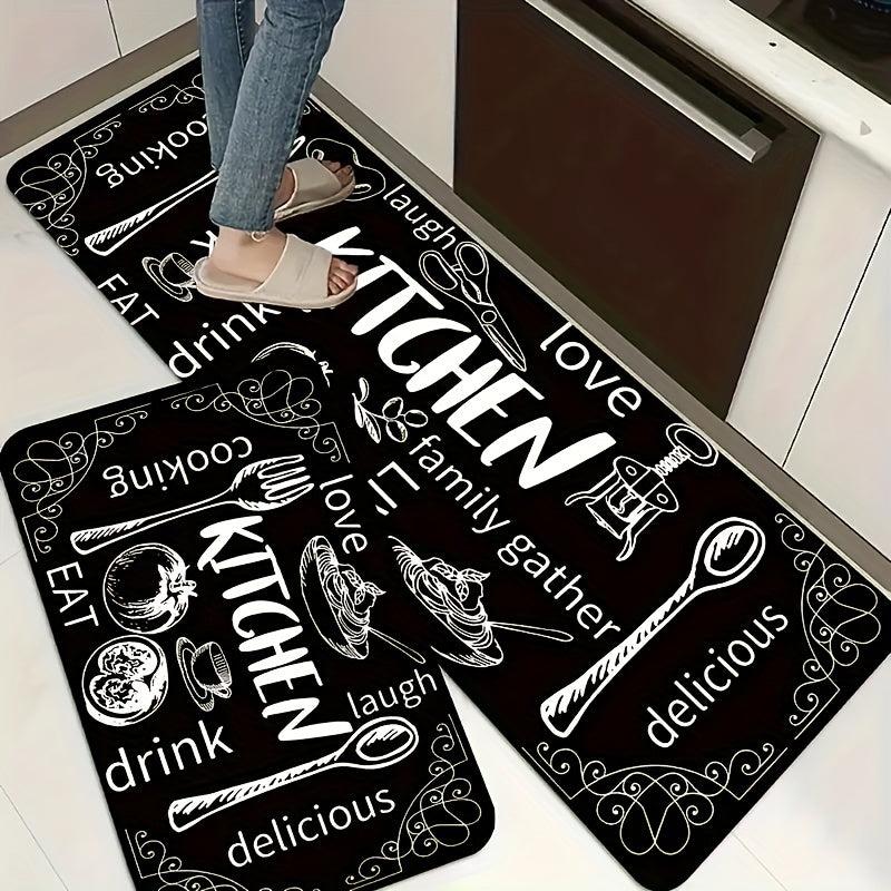 Anti Fatigue Kitchen Mat Thick Cushioned Kitchen Rug Waterproof Carpet