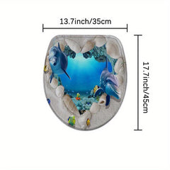 Ocean Inspired Non Slip Bathroom Mat Set Absorbent and Slip Resistant