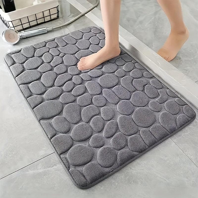 Coral Fleece Memory Cotton Foot Pad, Thickened Absorbent Floor Mat