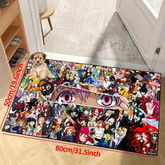 Japanese Manga Floor Mat Colorful Anime Figures Resistant Rug