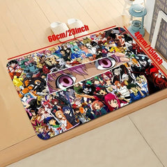 Japanese Manga Floor Mat Colorful Anime Figures Resistant Rug