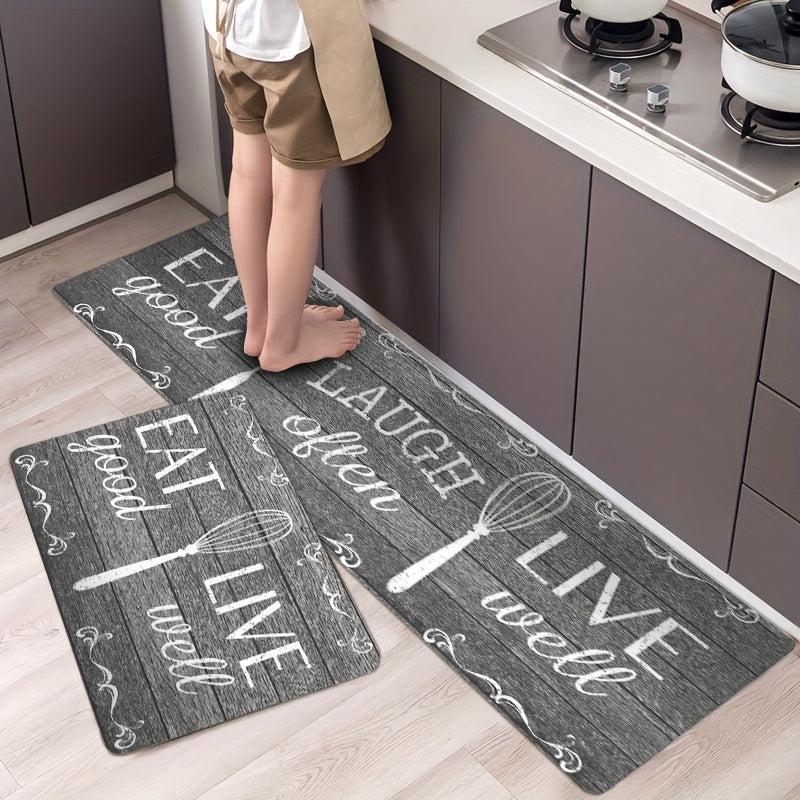 Letter Kitchen Mat Non-slip Kitchen Rug Indoor Floor Mat