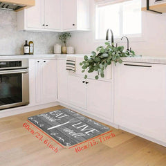Letter Kitchen Mat Non-slip Kitchen Rug Indoor Floor Mat