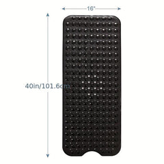 XL Non Slip Bath Tub Shower Mat Suction Cups Washable Drain Holes