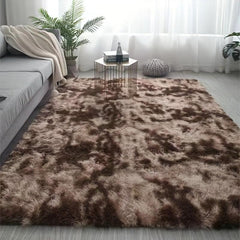 Ultra Soft Plush Shag Area Rug Non-slip Tie Dyed Fluffy Carpet