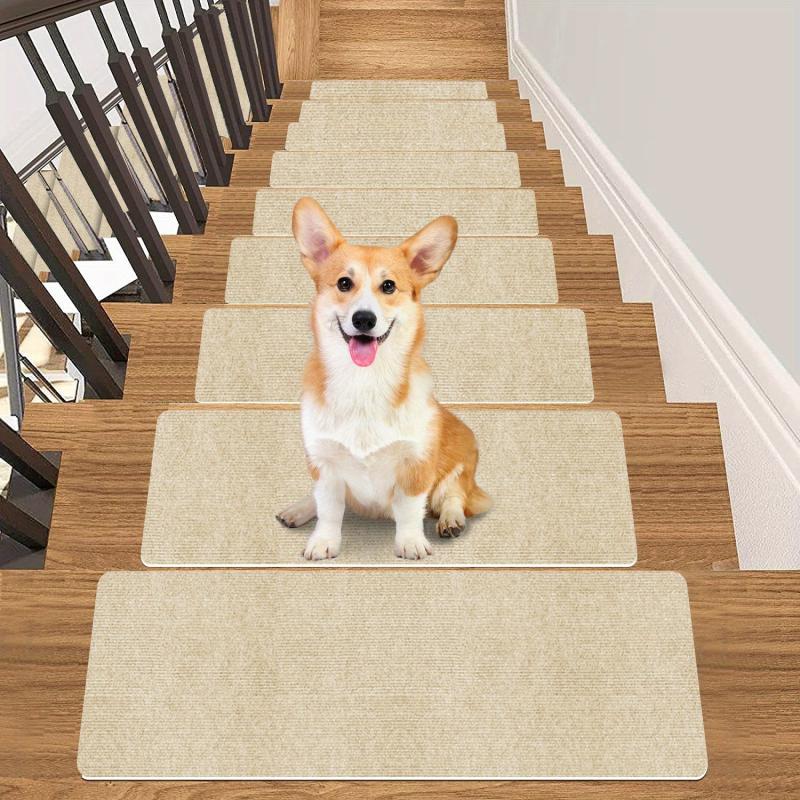 15pcs Non Slip Carpet Stair Treads for Wooden Steps - Pet & Kid Safe