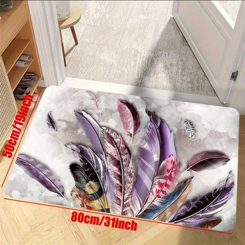 Quick Dry 3D Feather Soft Area Rug Anti Fatigue Kitchen Rug