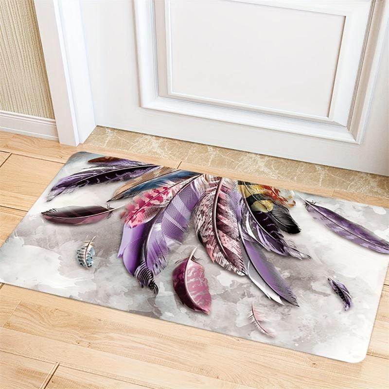 Quick Dry 3D Feather Soft Area Rug Anti Fatigue Kitchen Rug