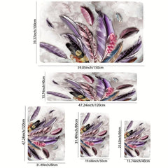 Quick Dry 3D Feather Soft Area Rug Anti Fatigue Kitchen Rug