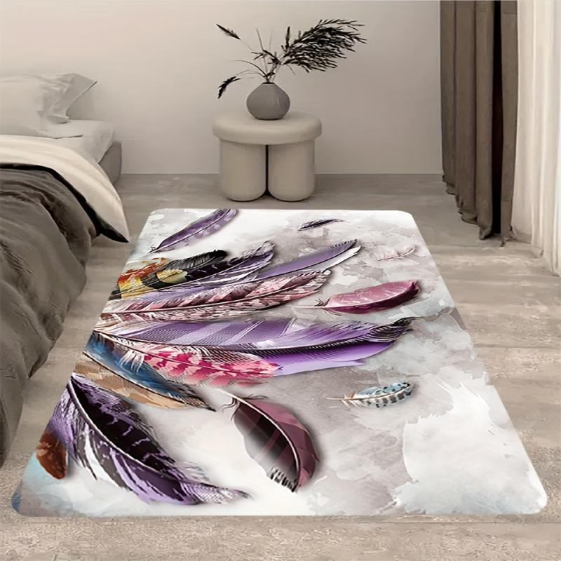 Quick Dry 3D Feather Soft Area Rug Anti Fatigue Kitchen Rug