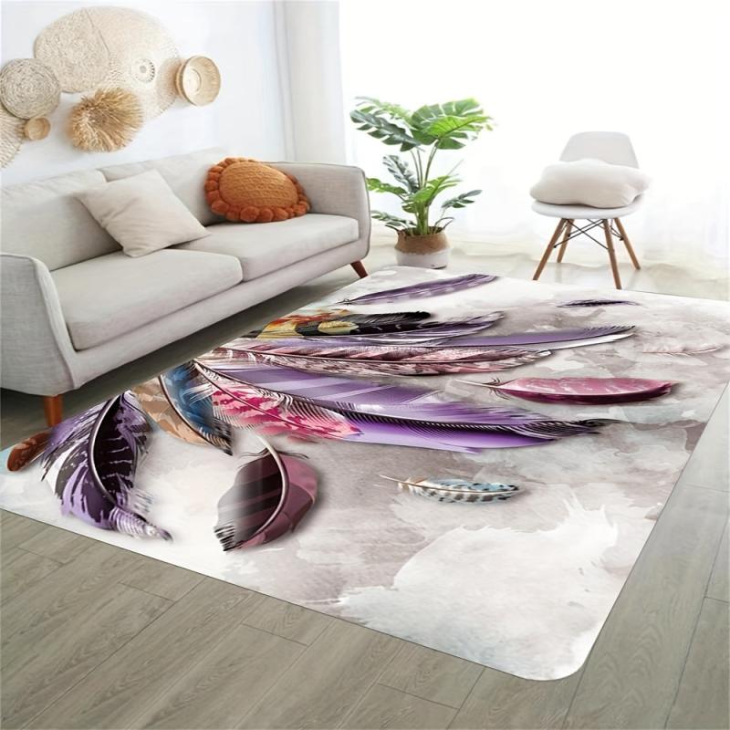 Quick Dry 3D Feather Soft Area Rug Anti Fatigue Kitchen Rug
