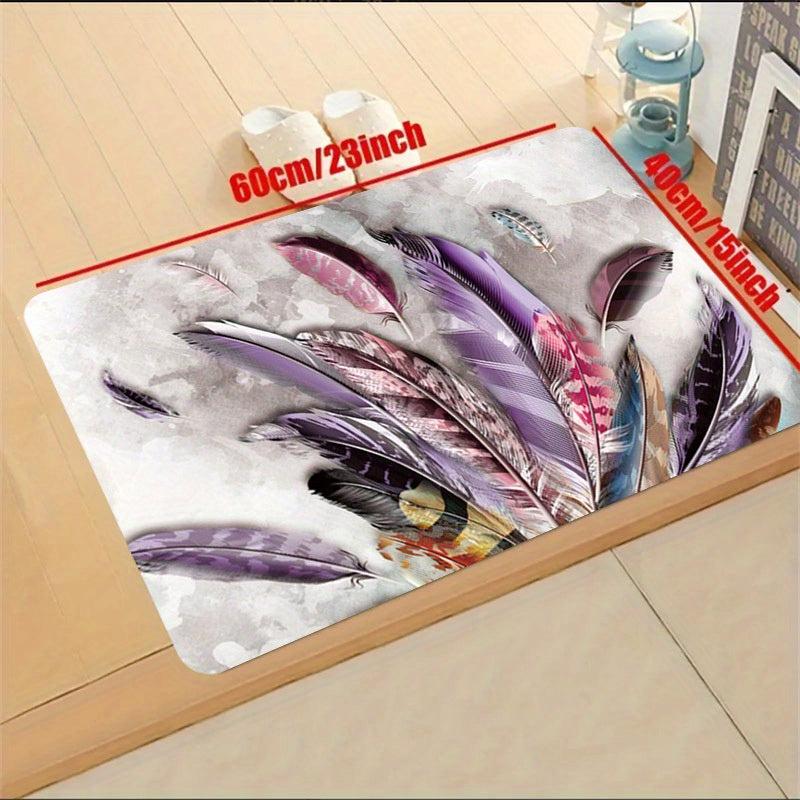 Quick Dry 3D Feather Soft Area Rug Anti Fatigue Kitchen Rug