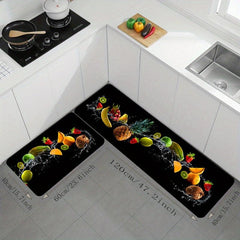 2pc Kitchen Rug Set Comfortable Anti Fatigue Mat Waterproof