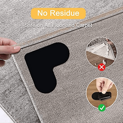 12pcs Non Slip Rug Gripper for Hardwood Floors & Tiles, Washable