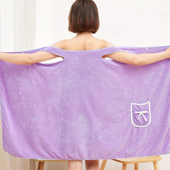 Women's Wearable Bath Wrap Towels with Pocket