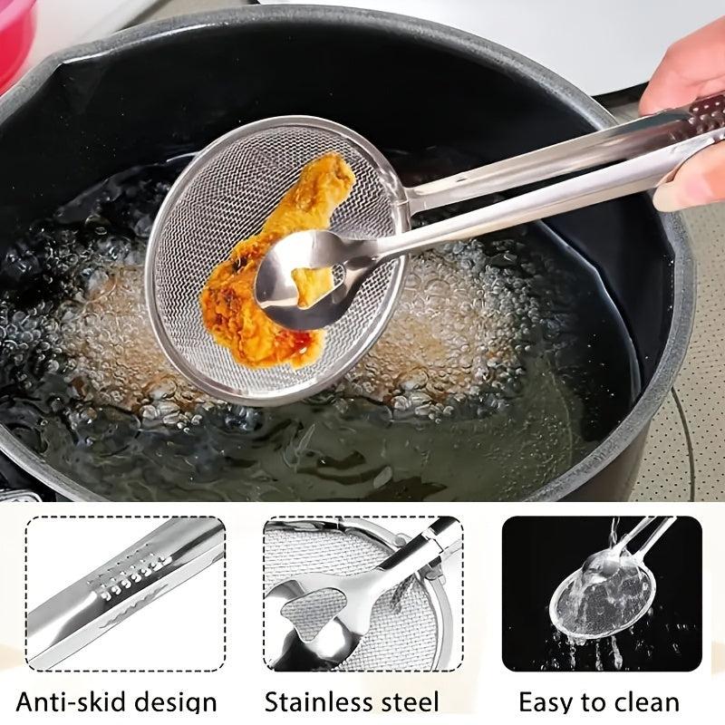 Stainless Steel Spoon with Clip for Food Sieve