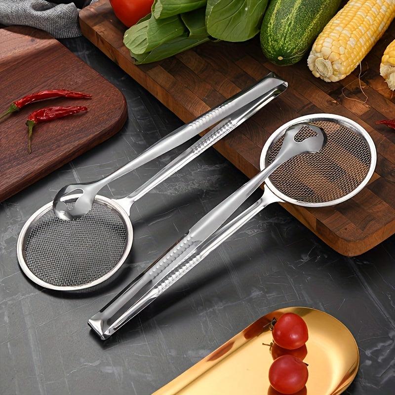 Stainless Steel Spoon with Clip for Food Sieve