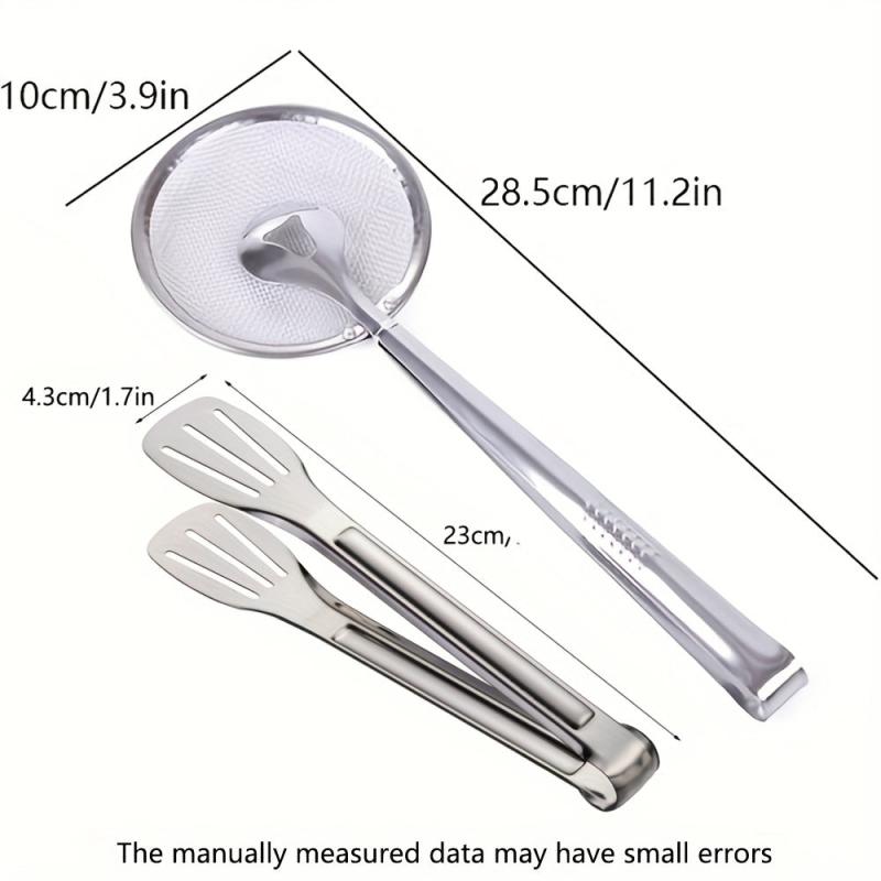 Stainless Steel Spoon with Clip for Food Sieve