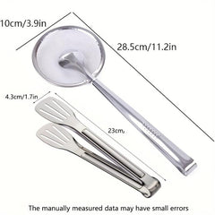 Stainless Steel Spoon with Clip for Food Sieve