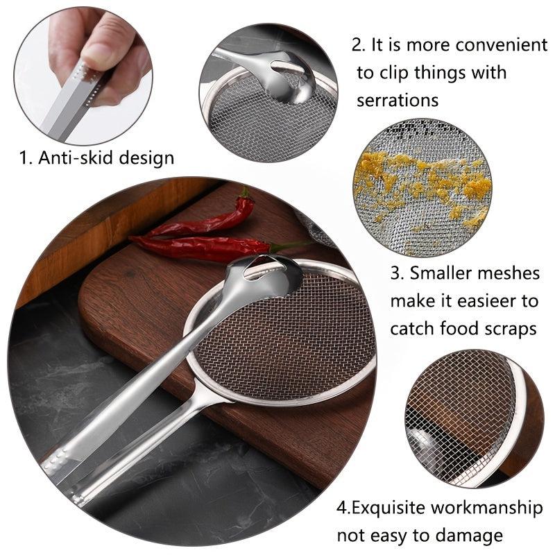 Stainless Steel Spoon with Clip for Food Sieve