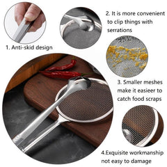 Stainless Steel Spoon with Clip for Food Sieve