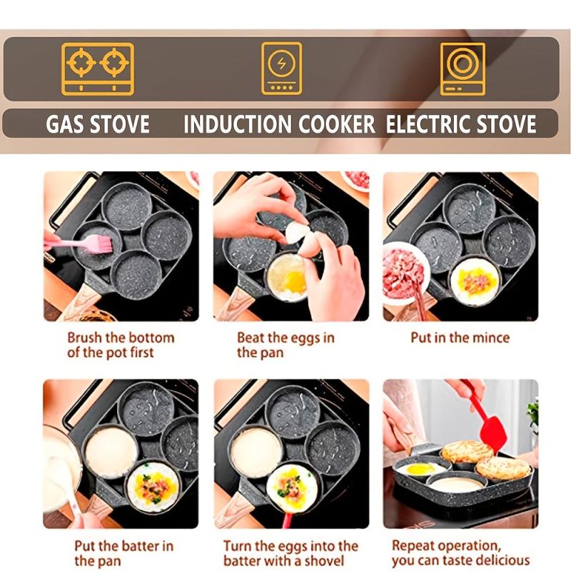 Non Stick Omelette Pot Egg Dumpling Hamburger Steak Breakfast Pot